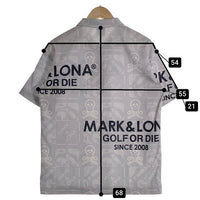 MARK&LONA マークアンドロナ FLOG Collar Polo ポロシャツ ライトグレー スナップボタン MLM-4A-AP04 ゴルフ Size 48 福生店