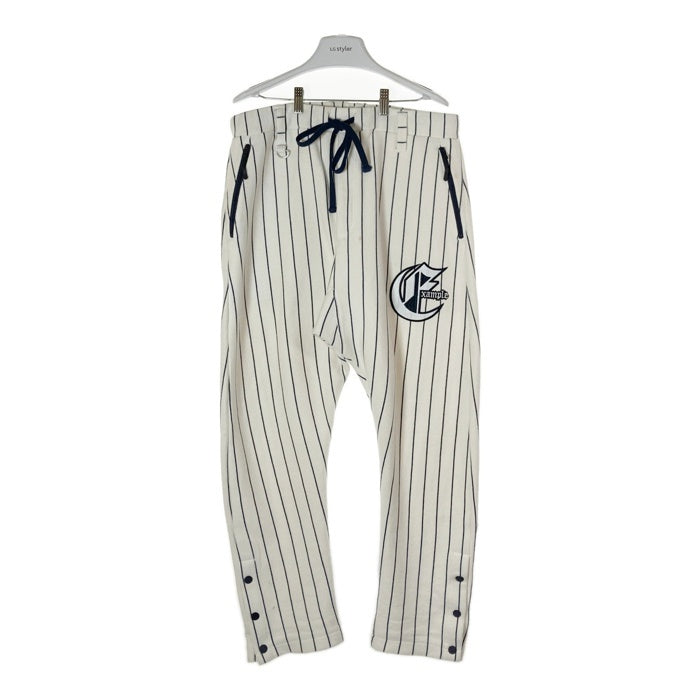 EXAMPLE エグザンプル STRIPE SWEAT SARUEL PANTS サルエルシルエットパンツ ホワイト sizeXL 瑞穂店