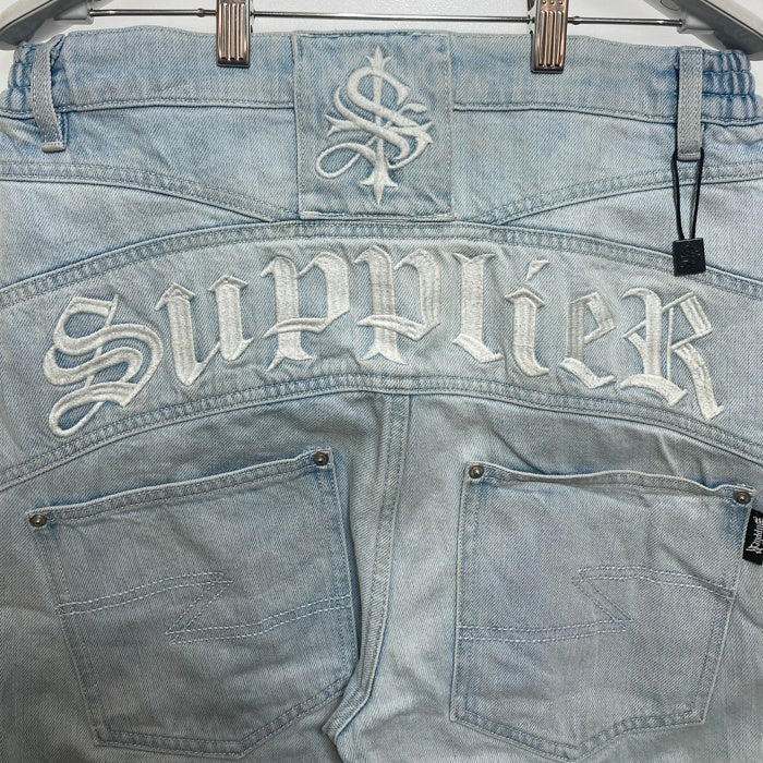 SUPPLIER サプライヤー 刺繍 デニムパンツ ライトブルー Size M 瑞穂店