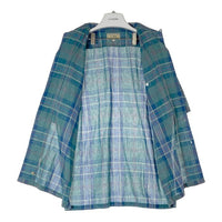 L.L.Bean エルエルビーン リネン混 オープンカラー 半袖シャツ グリーン×ブルー sizeL 瑞穂店