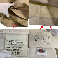 90's Dickies ディッキーズ ダブルニー ワークパンツ IDEALジップ ベージュ メキシコ製 85283KH Size 34×30 福生店