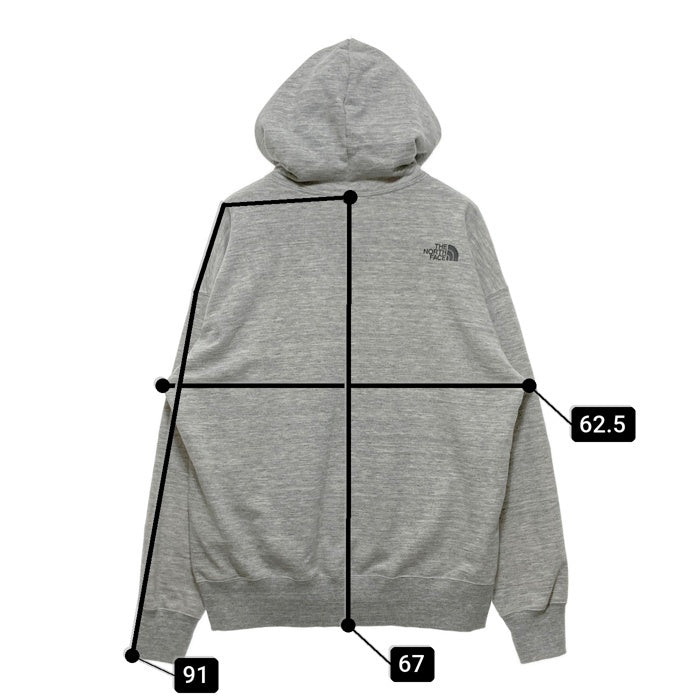 THE NORTH FACE ザ・ノースフェイス NT12338 ロゴプリント プルオーバーパーカー グレー sizeL 瑞穂店
