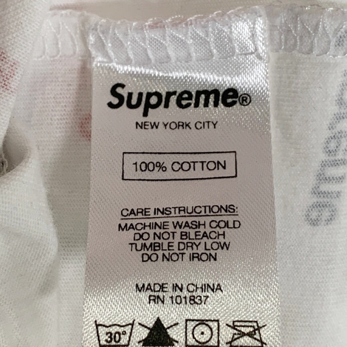 SUPREME シュプリーム 18AW Scatter Ringer Tee スキャッター リンガーTシャツ ホワイト ネイビー Size L 福生店