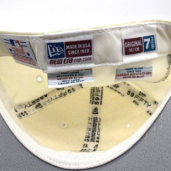 90's New Era ニューエラ MLB デトロイト・タイガース 59FIFTY ベースボールキャップ ホワイト ブラック ウール USA製 Size 7 3/8 (58.7cm) 福生店