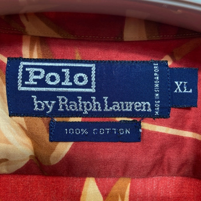 Polo by Ralph Lauren ポロラルフローレン コットン オープンカラーシャツ アロハ レッド Size XL 瑞穂店
