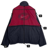 90’s NIKE ナイキ ナイロン トラックジャケット パネル ブラック レッド ホワイト Size L 福生店
