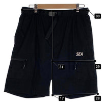 WIND AND SEA ウィンダンシー Water Repellent Nylon Cargo Shorts ナイロンカーゴショーツ ショートパンツ ブラック WDS-O-SUN-23-Q4-05 Size M 福生店