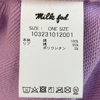 MILKFED.  ミルクフェド 103231012001 STENCIL LOGO WIDE SWEAT HOODIE ステンシルロゴ ワイドスウェットフーディー パープル sizeONE 瑞穂店