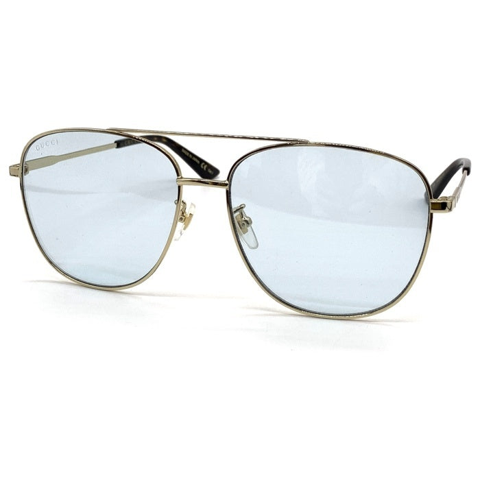 Gucci グッチ ダブルブリッジ サングラス ゴールド ブルー GG0410SK 福生店