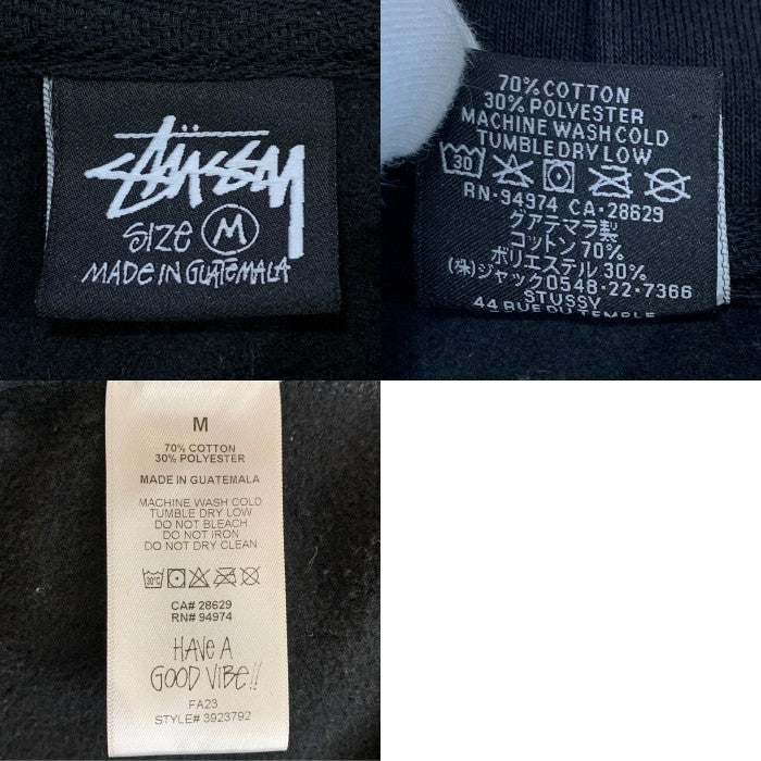 STUSSY ステューシー ワールドツアー プリント プルオーバースウェットパーカー ブラック 3923792 Size M 福生店