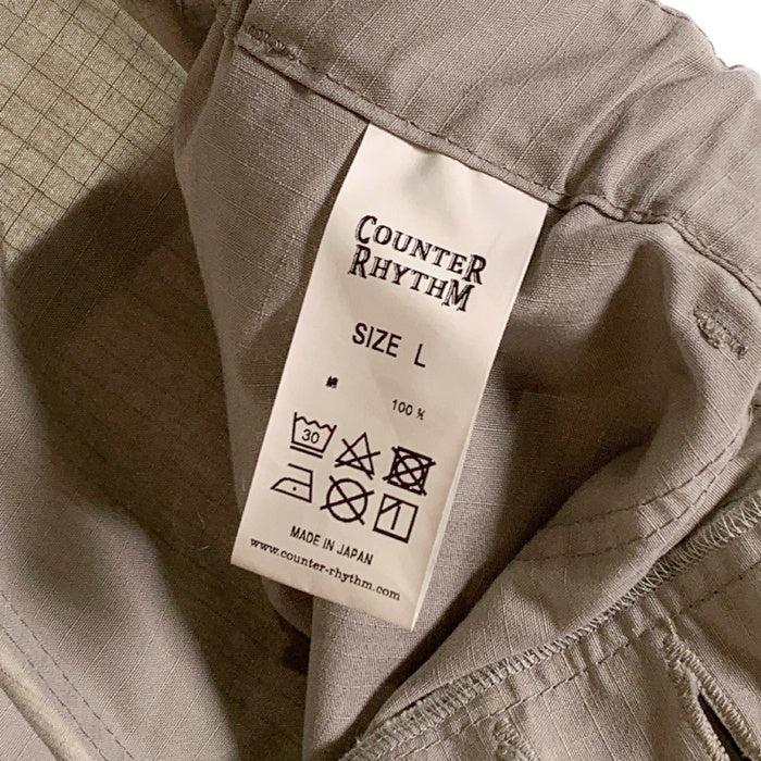 COUNTER RHYTHM カウンターリズム コットンリップストップ ベイカーショートパンツ セメント Size L 福生店