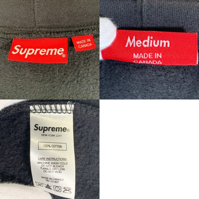 SUPREME シュプリーム Small Box Zip Up Hooded Sweat Shirts スモールボックスロゴ ジップアップ スウェットパーカー ブラック Size M 福生店