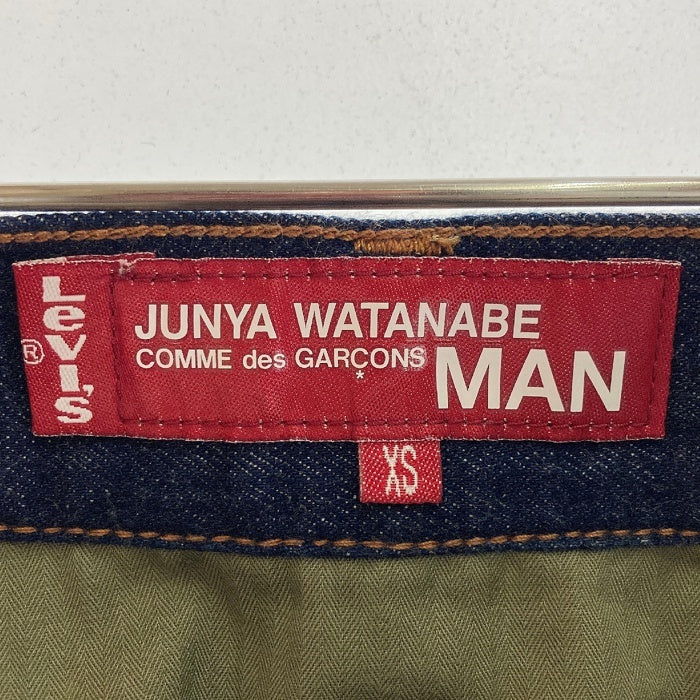 JUNYA WATANABE COMME des GARCONS MAN ジュンヤワタナベ コムデギャルソンマン WC-P212 AD2018 Levis 505 迷彩 ヘリンボーン 切替 デニムパンツ インディゴ sizeXS 瑞穂店