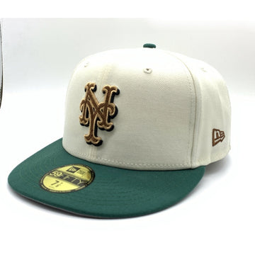 New Era ニューエラ 59FIFTY ニューヨーク・メッツ 25周年パッチ ベースボールキャップ クリーム グリーン Size 7 7/8 (62.5cm) 福生店