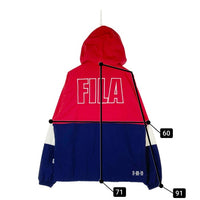 FILA フィラ FM9495 ナイロン プルオーバー アノラックジャケット レッド sizeM 瑞穂店