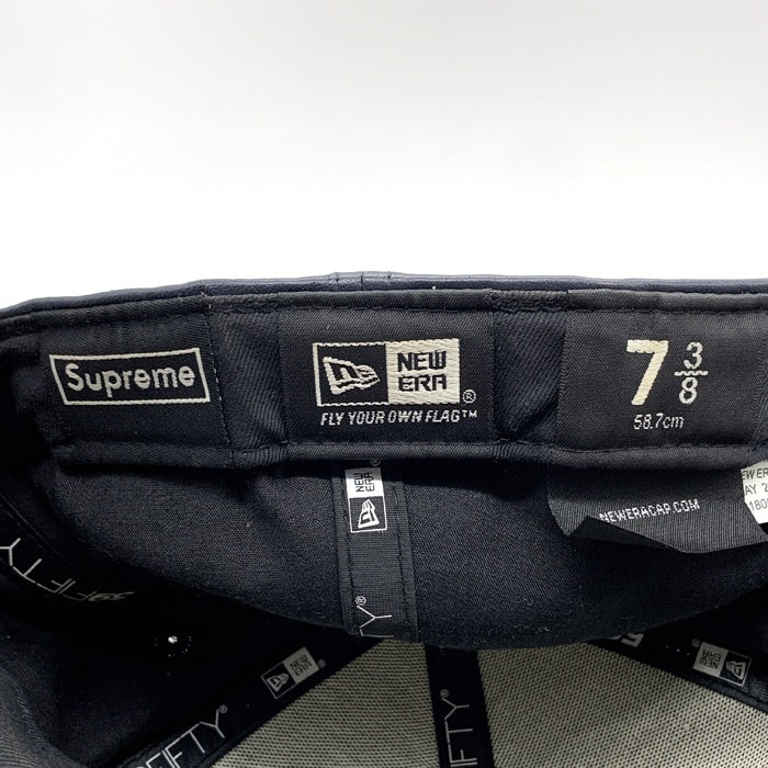 SUPREME シュプリーム 15AW Leather Box Logo New Era レザーボックスロゴ ニューエラキャップ ネイビー Size 7 3/8(58.7cm) 福生店