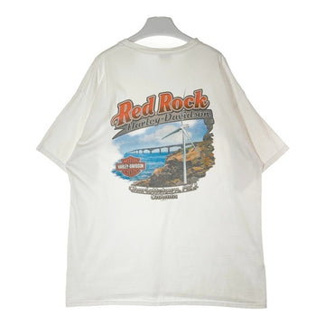 Harley-Davidson ハーレーダビッドソン Red Rock 両面プリント BEEFYボディ ポケット付きTシャツ ホワイト size2XL 瑞穂店