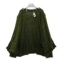 O0u オー・ゼロ・ユー Ou020144YG モヘア カーディガン カーキ sizeF 瑞穂店