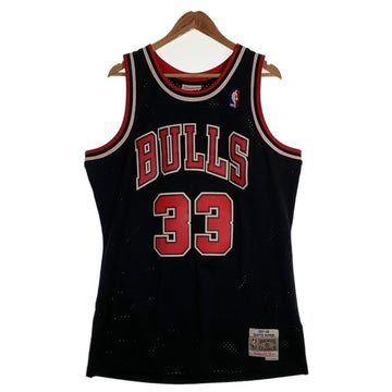 Mitchell&Ness ミッチェルアンドネス NBA シカゴ・ブルズ ピッペン 33 メッシュ ゲームシャツ ユニフォーム ブラック レッド Size L 福生店
