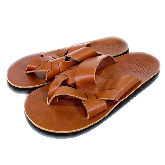 The Sandalman サンダルマン Smarchee Thong Sandal レザーサンダル キャメル Size 10 福生店