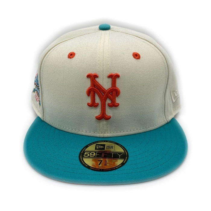 NEW ERA ニューエラ City icon ニューヨークメッツ 59FIFTY ベースボールキャップ アイボリー×エメラルドグリーン size60.6 瑞穂店