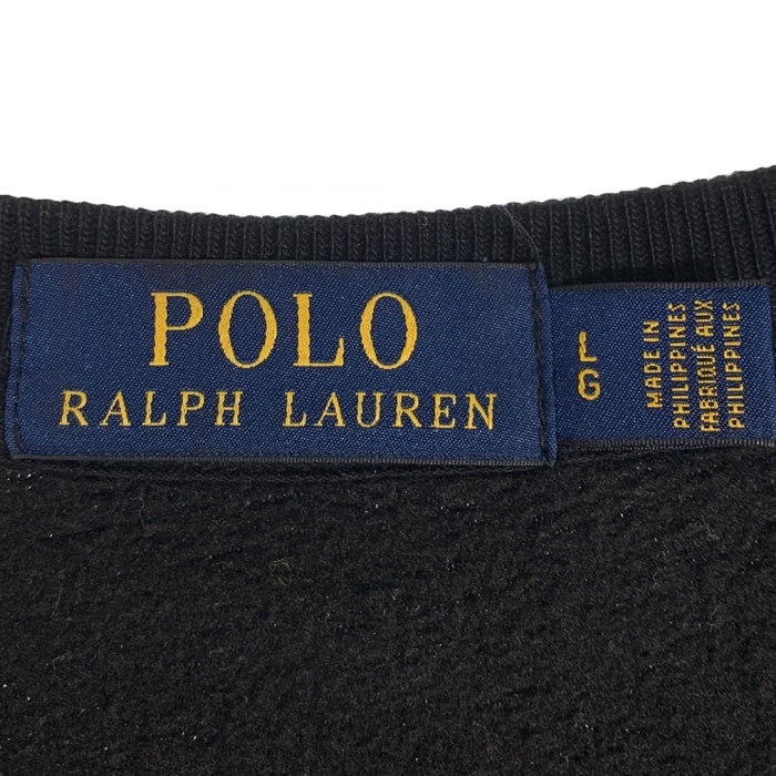 POLO RALPH LAUREN ポロラルフローレン ポロベア プリント クルーネックスウェットトレーナー ブラック Size L 福生店