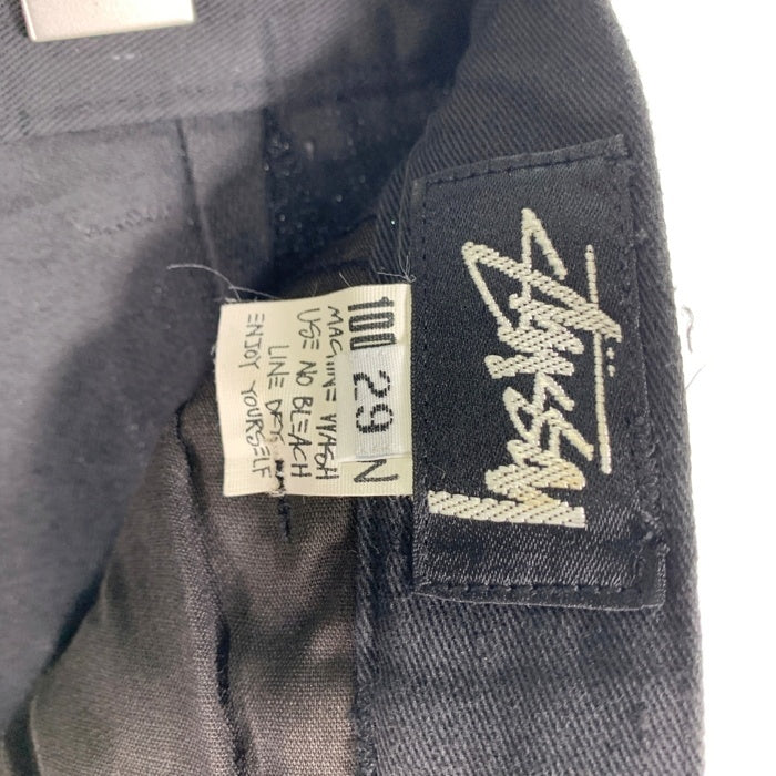 80's STUSSY ステューシー 1タック コットン テーパードパンツ ブラック 黒タグ TALON42 Size 29 福生店