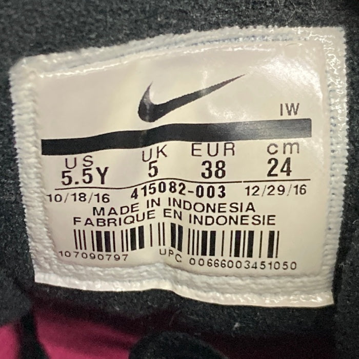 NIKE ナイキ 415082-003 GS Air More Uptempo Black Pink Blast スニーカー ブラック size24cm 瑞穂店