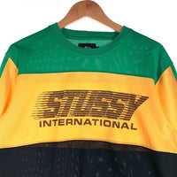 STUSSY ステューシー メッシュ ロンT 長袖 Tシャツ イエロー グリーン Size M 福生店