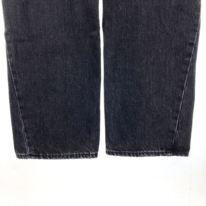 MOUSSY マウジー THIGH SLIT BLK LOOSE STRAIGHT サイスリットストレートデニム 010faa11-5500 ブラック size25 瑞穂店
