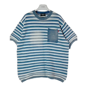 glamb グラム Jade border knit ジェイドボーダーニット ポケットTシャツ GB17SM/KNT05 インディゴ Size 4 瑞穂店