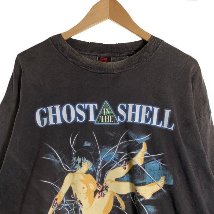 SAINT Mxxxxxx セントマイケル 攻殻機動隊 GHOST IN THE SHELL ヴィンテージ加工 プリント ロングスリーブTシャツ ブラック SM-YS1-0000-C34 Size XL 福生店