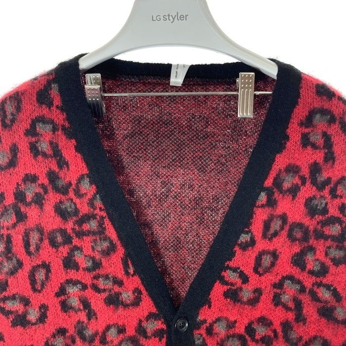 glamb グラム レオパード ロングニットカーディガン レッド GB16AT/KNT09 Size 3 瑞穂店