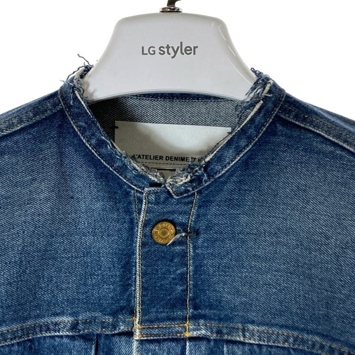 p*e様 IENA L'ATELIER DENIM　ノーカラー デニムブルゾン IENA イエナ L'ATELIER DENIM ノーカラー デニムブルゾン - メルカリ