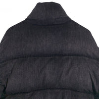 DIESEL ディーゼル 24AW Faded Denim Puffer Jacket フェイデッド デニム パファー ジャケット 中綿ジャケット ブラック  A16077 Size 48 福生店