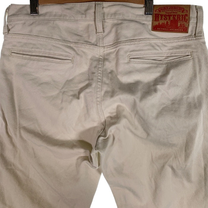 HYSTERIC GLAMOUR ヒステリックグラマー ベッドフォードコードストレッチ スリムパンツ アイボリー 0261AP05 Size 32 福生店