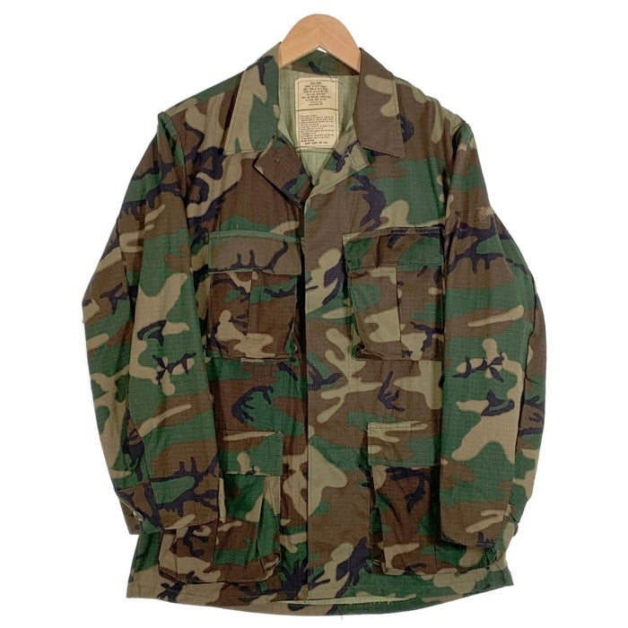70’s U.S.ARMY 米軍 BDU ミリタリージャケット ウッドランドカモ リップストップ 8415-00-945-7652 Size S-S 福生店