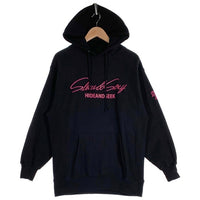 Hide&Seek ハイドアンドシーク SLOW&SEXY Hooded Sweat Shirt プリント プルオーバースウェットパーカー ブラック H30th-110225 Size L 福生店