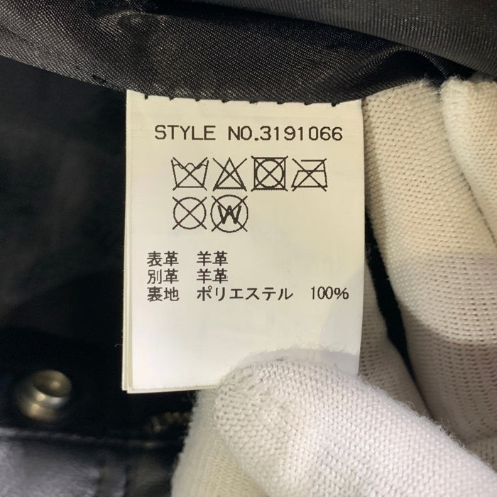 Schott ショット LEATHER TRACK PANTS シープスキン レザートラックパンツ ブラック ライン 3191066 Size L 福生店