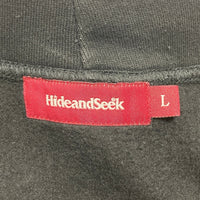 Hide&Seek ハイドアンドシーク 30th Hooded Sweat Shirt プルオーバースウェットパーカー ブラック ブルー HC-090425 Size L 瑞穂店