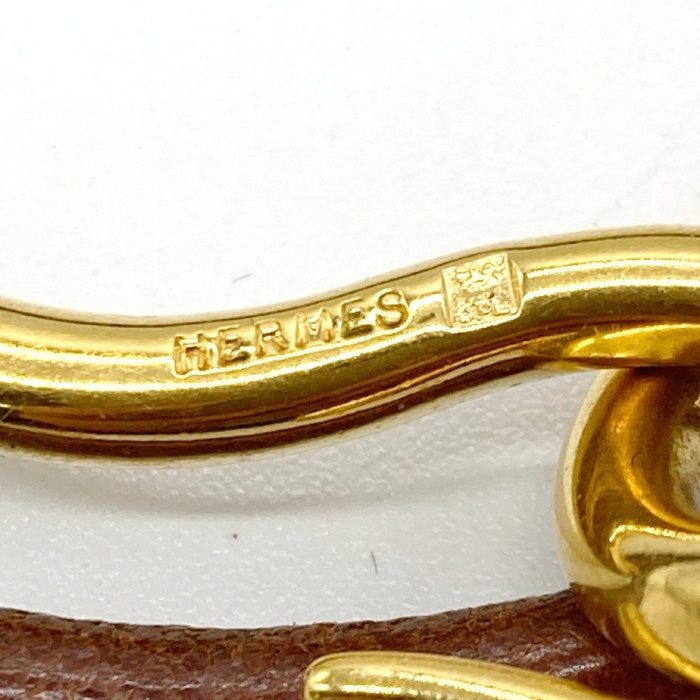 HERMES エルメス ジャンボチョーカー ゴールド金具 2連 ブレスレット ブラウン 瑞穂店