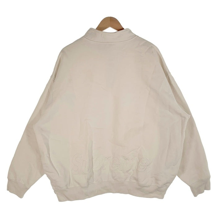 SUPREME シュプリーム 22AW Washed Half Zip Pullover ウォッシュドハーフジッププルオーバー スウェットトレーナー ホワイト Size L 福生店