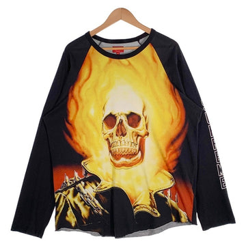 SUPREME シュプリーム 19SS Ghost Rider Raglan L/S Top ゴーストライダー ラグランスリーブトップ ブラック Size XL 福生店