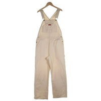 90's Dickies ディッキーズ オーバーオール 生成 アイボリー USA製 Size 34×34 福生店