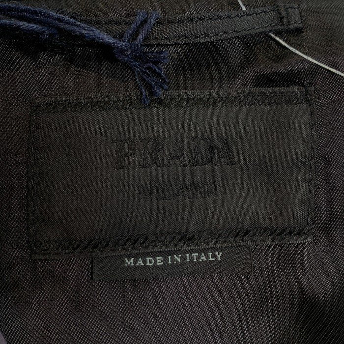 PRADA プラダ モヘア ウール トラックジャケット サイドライン ブラック 三角プレート SGC199 S231 G54 Size 56 福生店