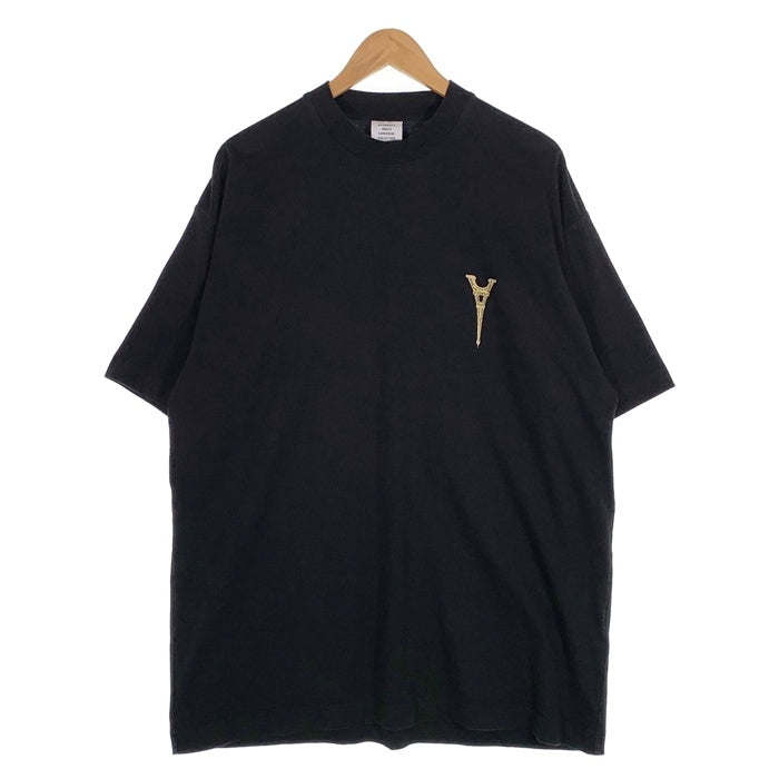 VETEMENTS ヴェトモン Eiffel Tower Logo T-Shirt エッフェル塔 ロゴプリント Tシャツ ブラック UA53TR250B Size S 福生店