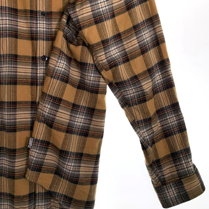EXAMPLE エグザンプル BB BEAR CHECK SHIRTS 長袖 シャツ ベージュ Size XL 福生店