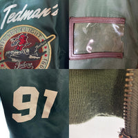 TED COMPANY テッドカンパニー TEDDY'S AIRMAN MA-1 フライトジャケット ボンバージャケット 刺繍 ワッペン カーキ size40 瑞穂店