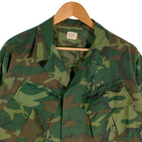 60’s U.S.ARMY 米軍 ジャングルファティーグ ミリタリージャケット カモフラージュ リップストップ 69年会計 8415-945-7656 Size M-R 福生店