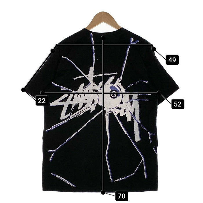 STUSSY ステューシー SHATTERED TEE シャッタード Tシャツ プリント 8ボール ブラック Size M 福生店